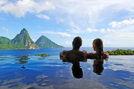 Jade Mountain: Dans la piscine privée d'une suite