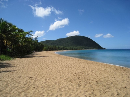 La plage de Grande Anse, où se situe l'hôtel appartement
