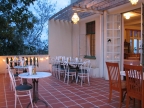 Die Terrasse des Gästehauses