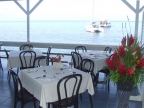 Evergreen Hôtel: restaurant en terrasse au bord de mer